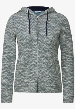 Bouclé vest met capuchon