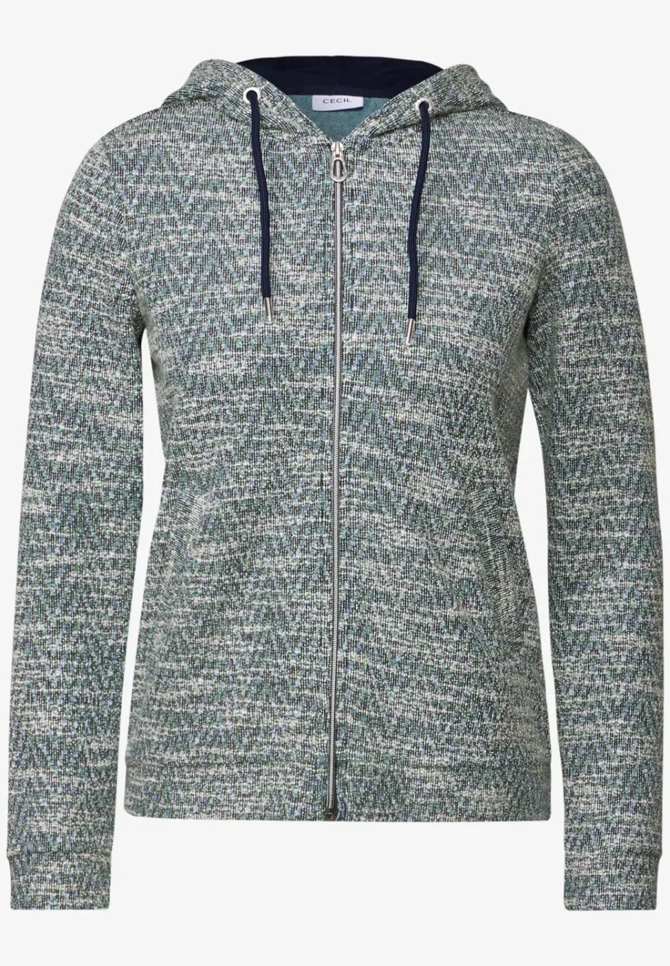 Bouclé vest met capuchon