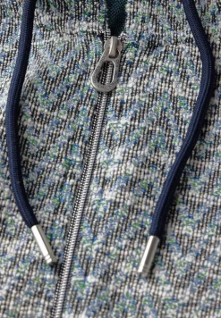 Bouclé vest met capuchon