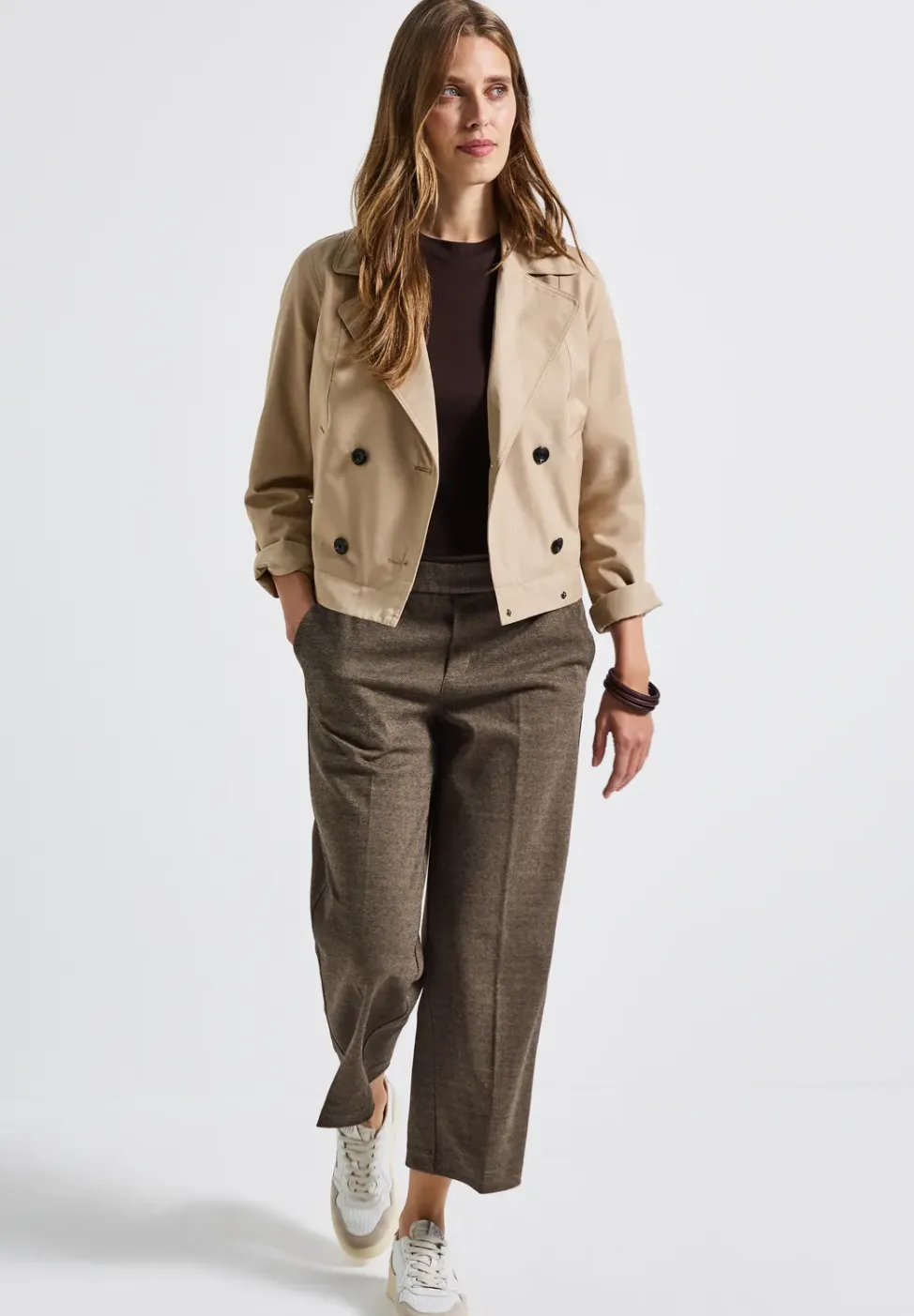 Broek met gedessineerde straight legs