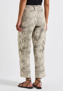 Broek met gedessineerde straight legs