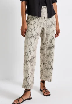 Broek met gedessineerde straight legs