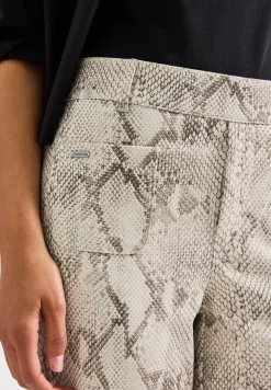 Broek met gedessineerde straight legs