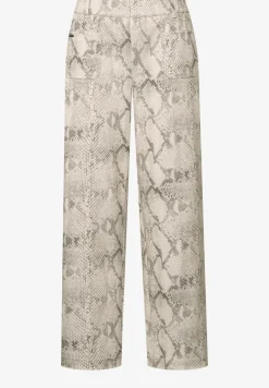 Broek met gedessineerde straight legs
