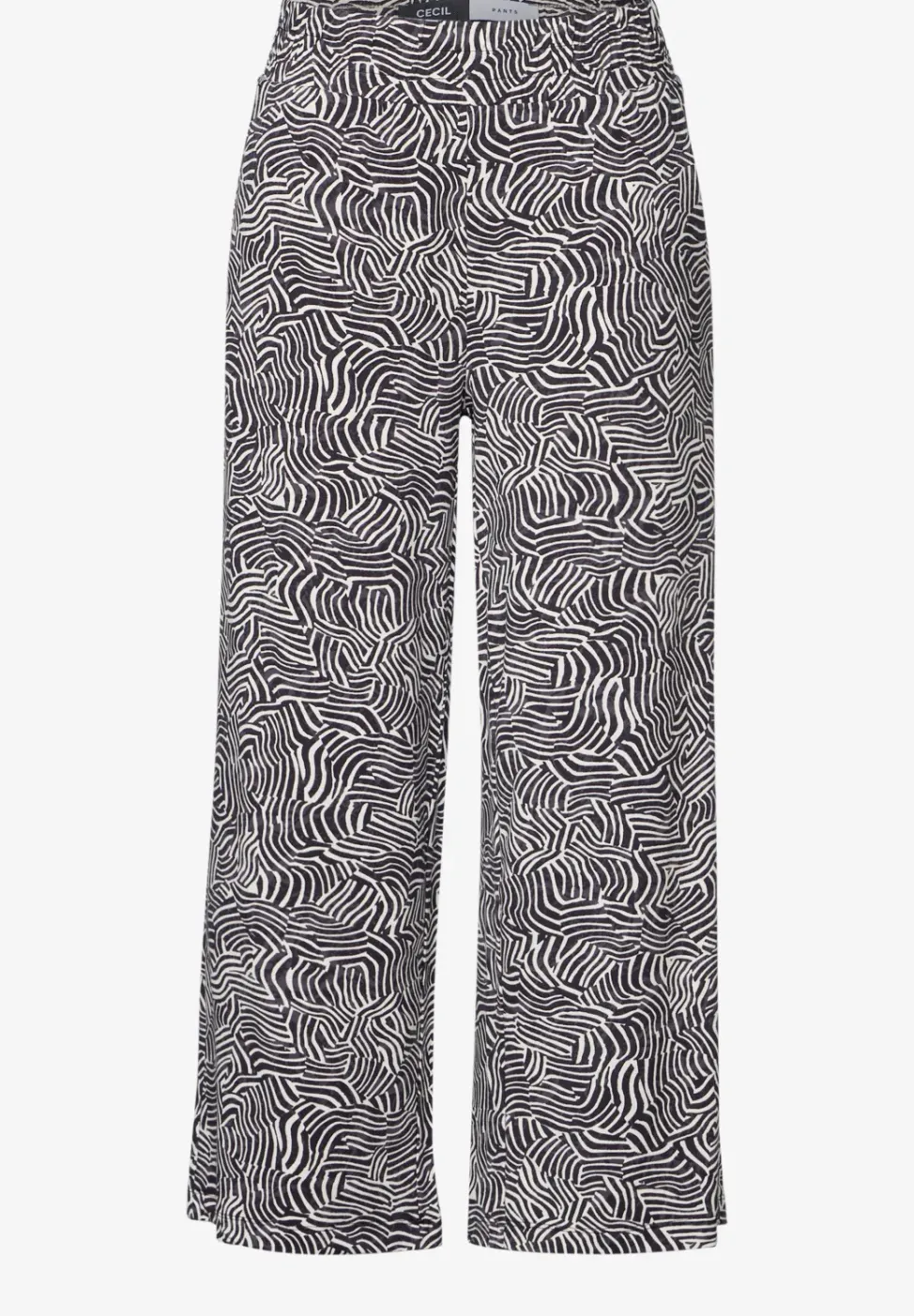 Broek met gedessineerde Wide Legs