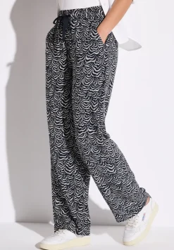 Broek met gedessineerde Wide Legs