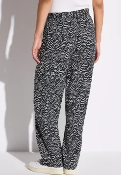 Broek met gedessineerde Wide Legs