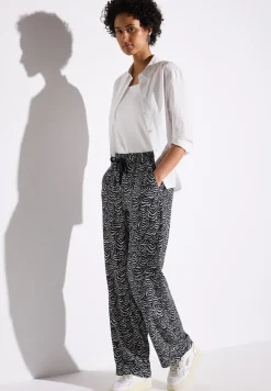Broek met gedessineerde Wide Legs