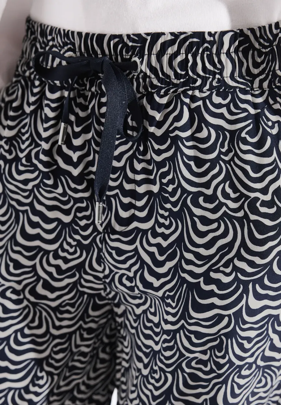 Broek met gedessineerde Wide Legs