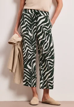 Broek met gedessineerde Wide Legs