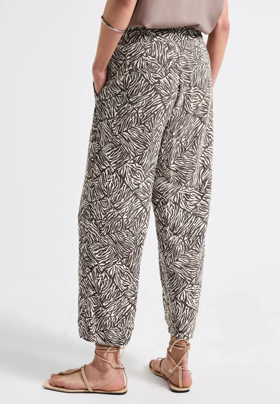 Broek met gedessineerde Wide Legs
