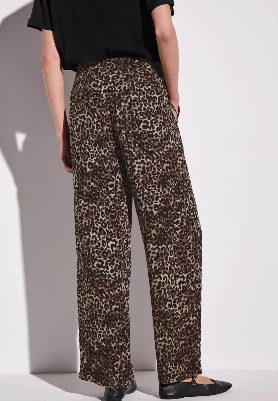 Broek met gedessineerde Wide Legs