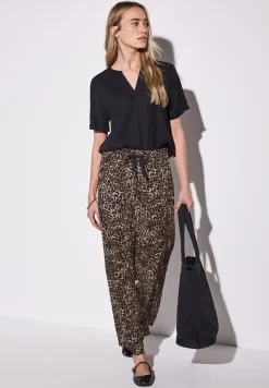Broek met gedessineerde Wide Legs