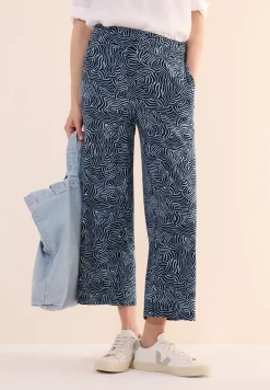 Broek met gedessineerde Wide Legs