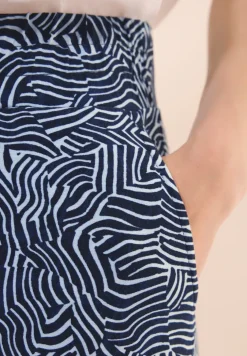 Broek met gedessineerde Wide Legs