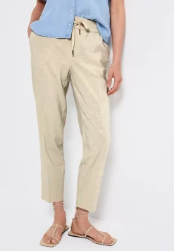 Broek met gemêleerde look