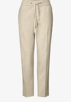 Broek met gemêleerde look