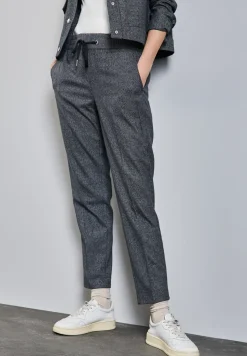 Broek met gemêleerde look