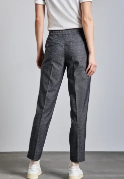 Broek met gemêleerde look