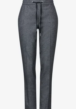Broek met gemêleerde look
