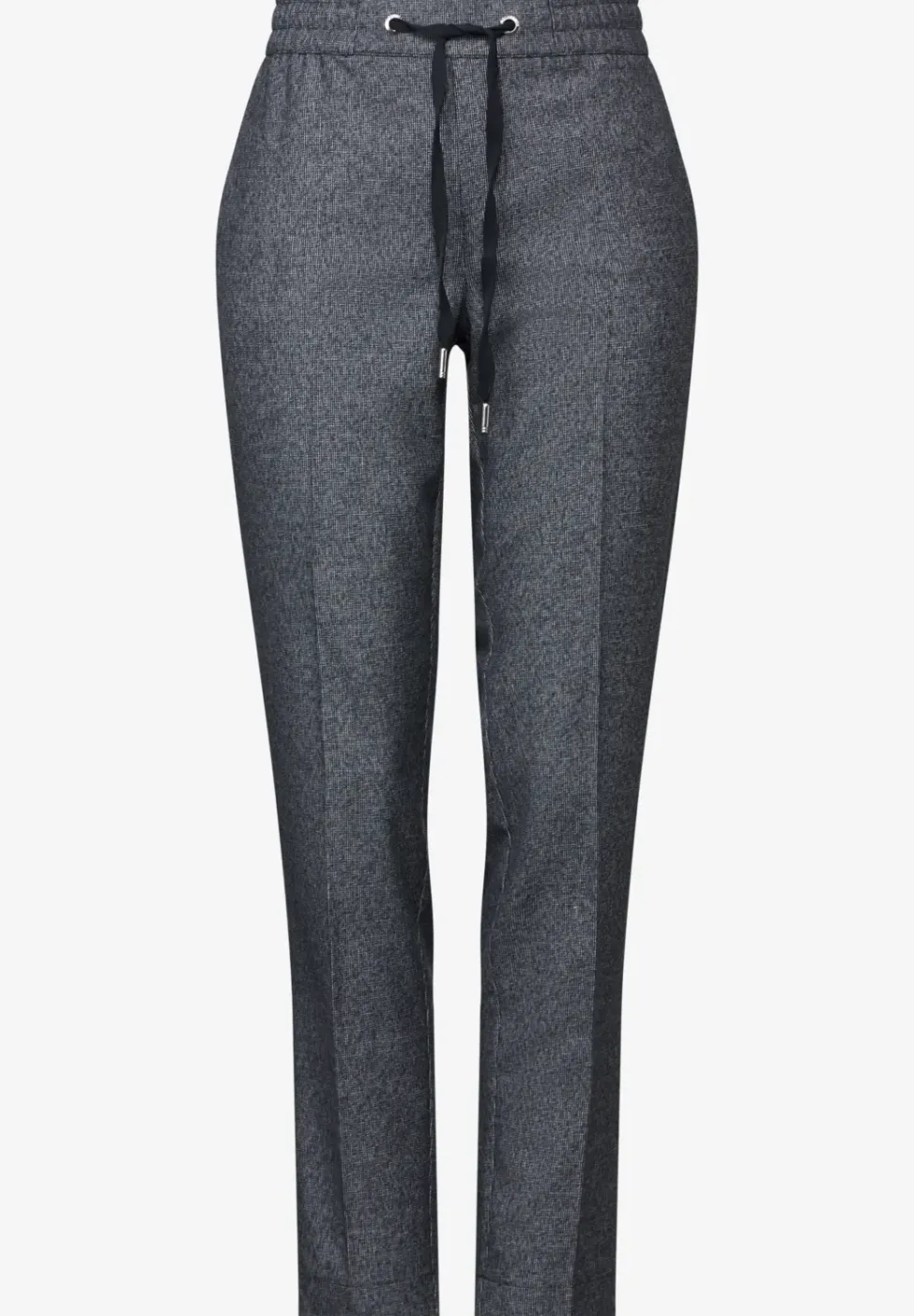 Broek met gemêleerde look