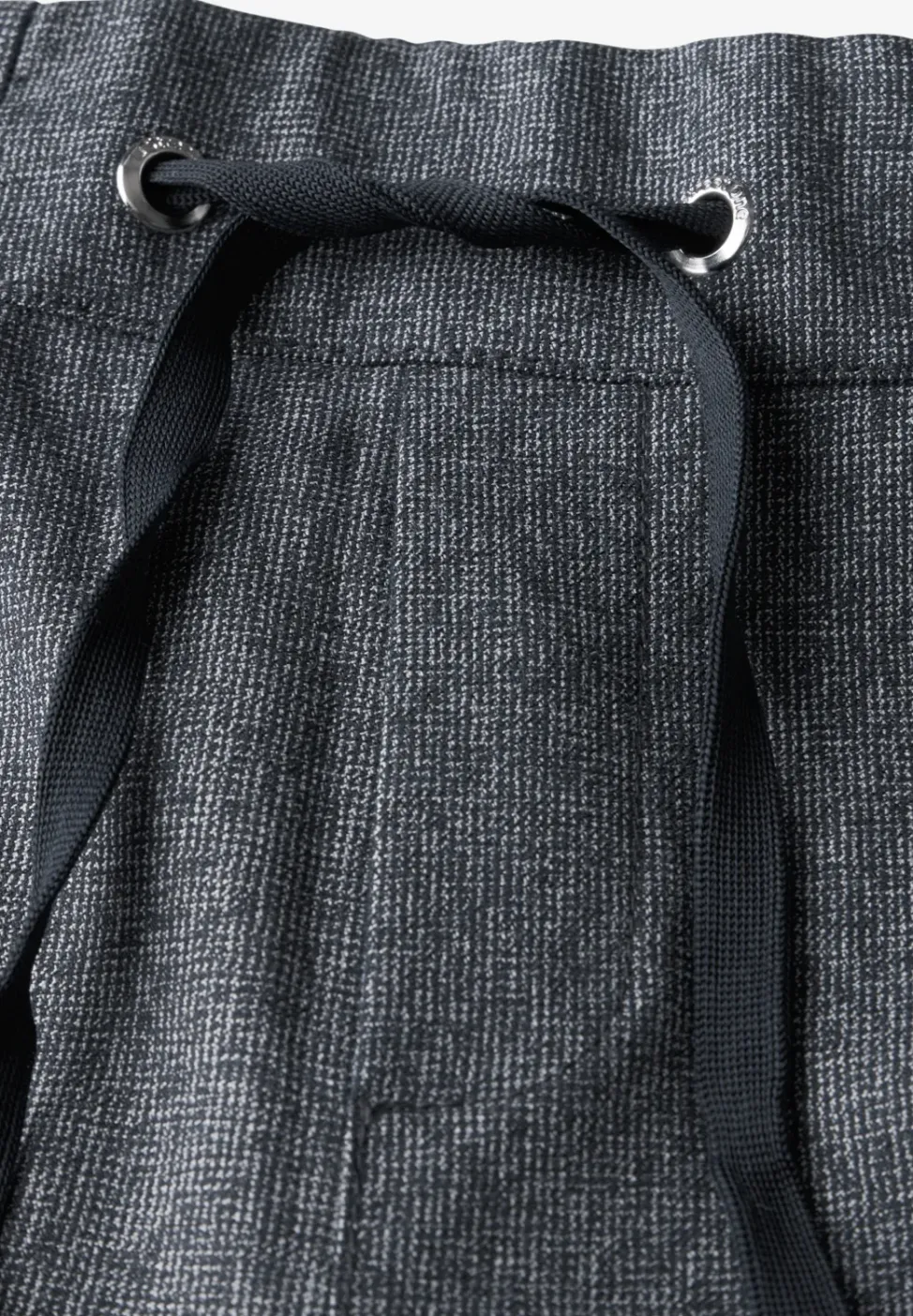 Broek met gemêleerde look