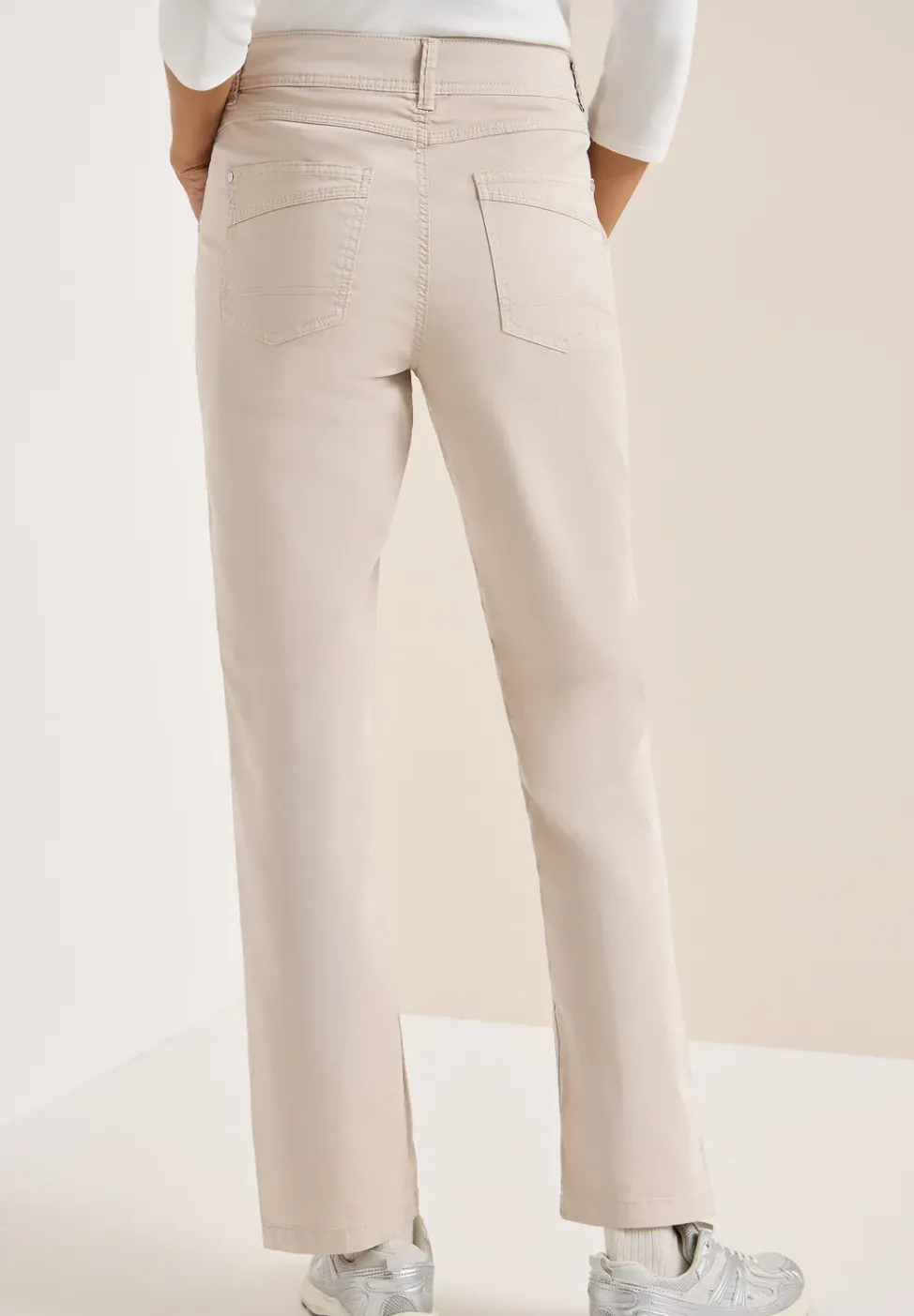 Broek met gewassen look