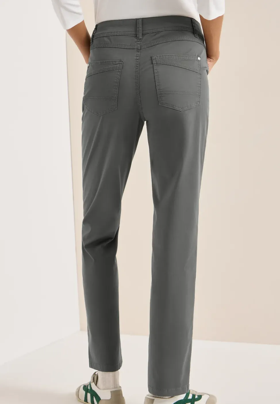 Broek met gewassen look