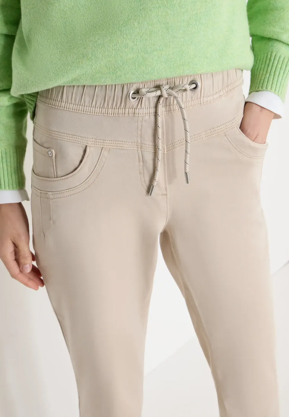Broek met gewassen look