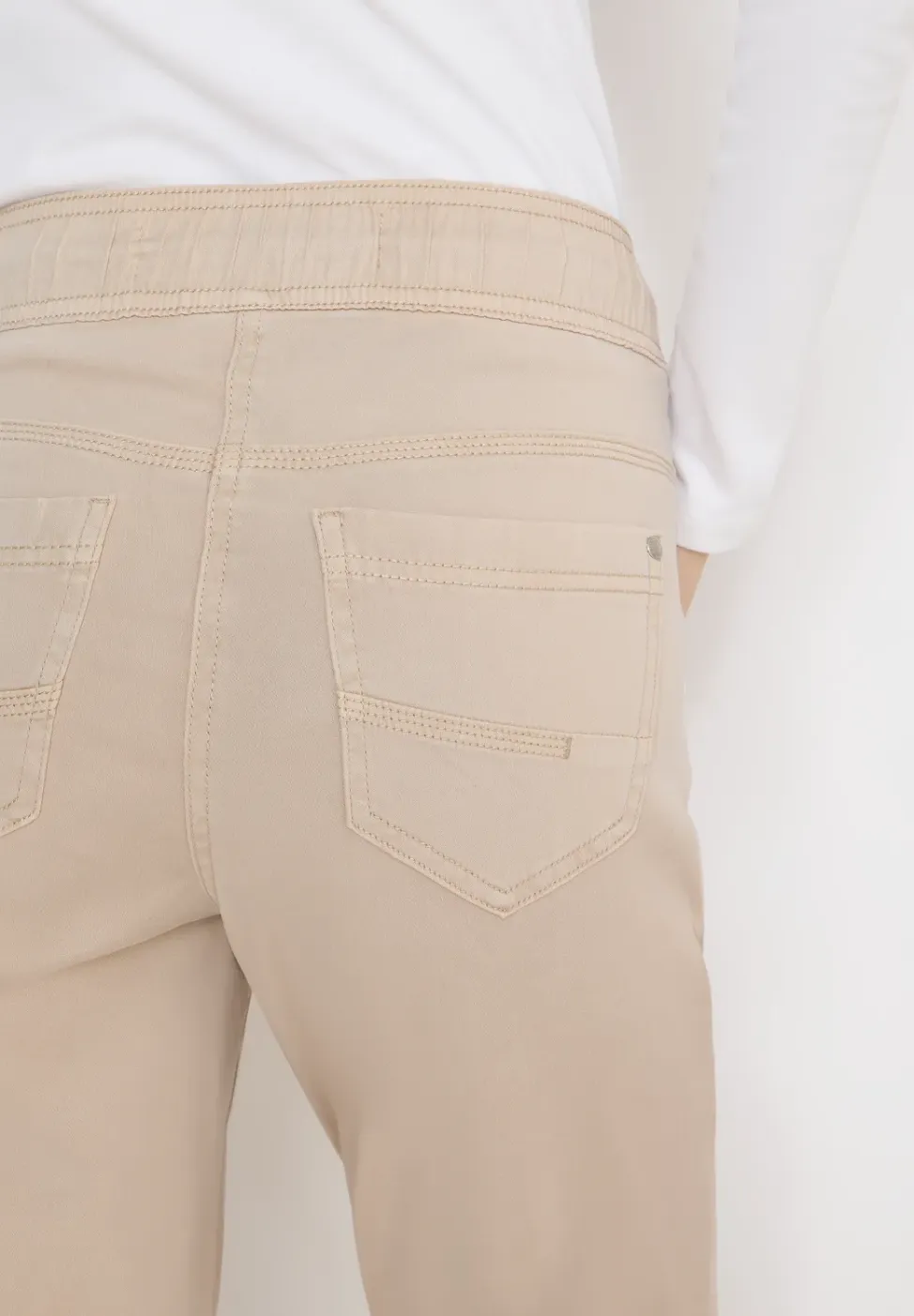 Broek met gewassen look