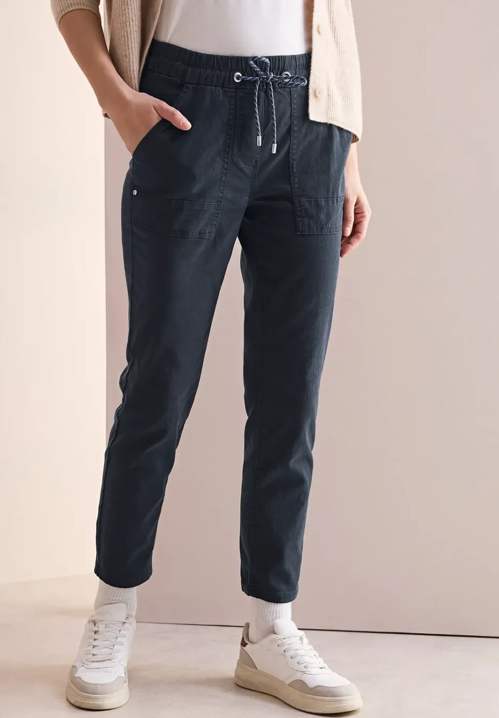 Broek met gewassen look