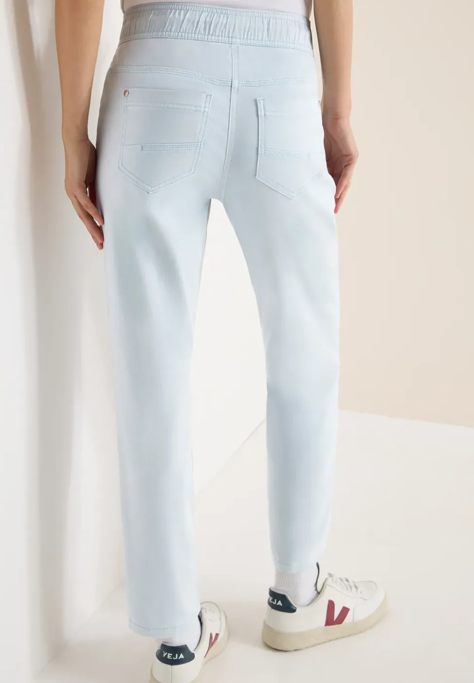 Broek met gewassen look