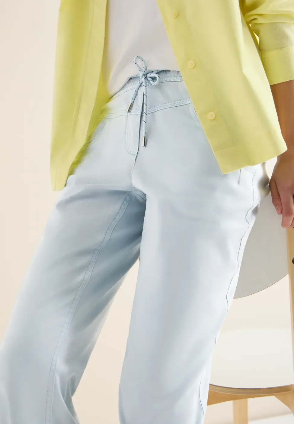 Broek met gewassen look