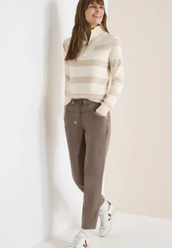 Broek met gewassen look
