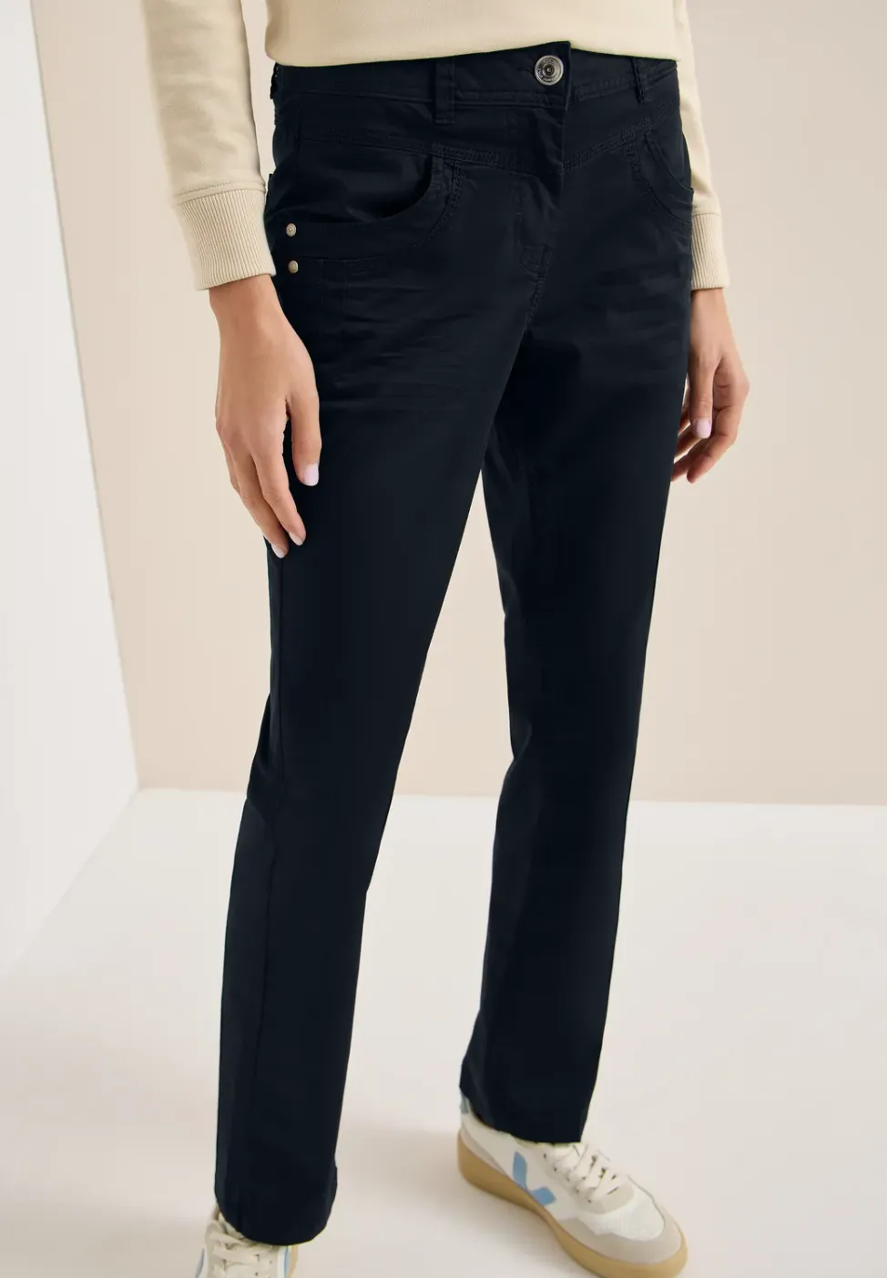 Broek met gewassen look