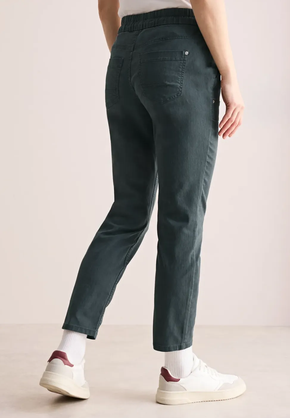 Broek met gewassen look
