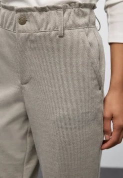 Broek met paperbag jacquard