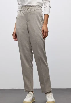 Broek met paperbag jacquard