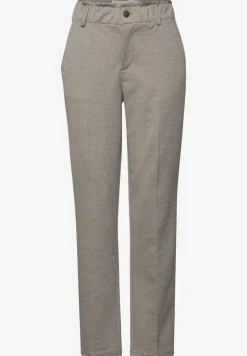Broek met paperbag jacquard