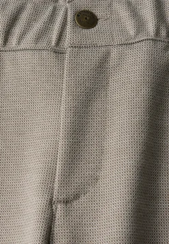 Broek met paperbag jacquard