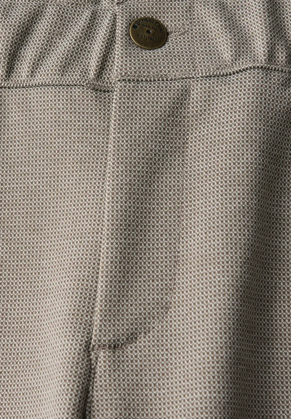 Broek met paperbag jacquard
