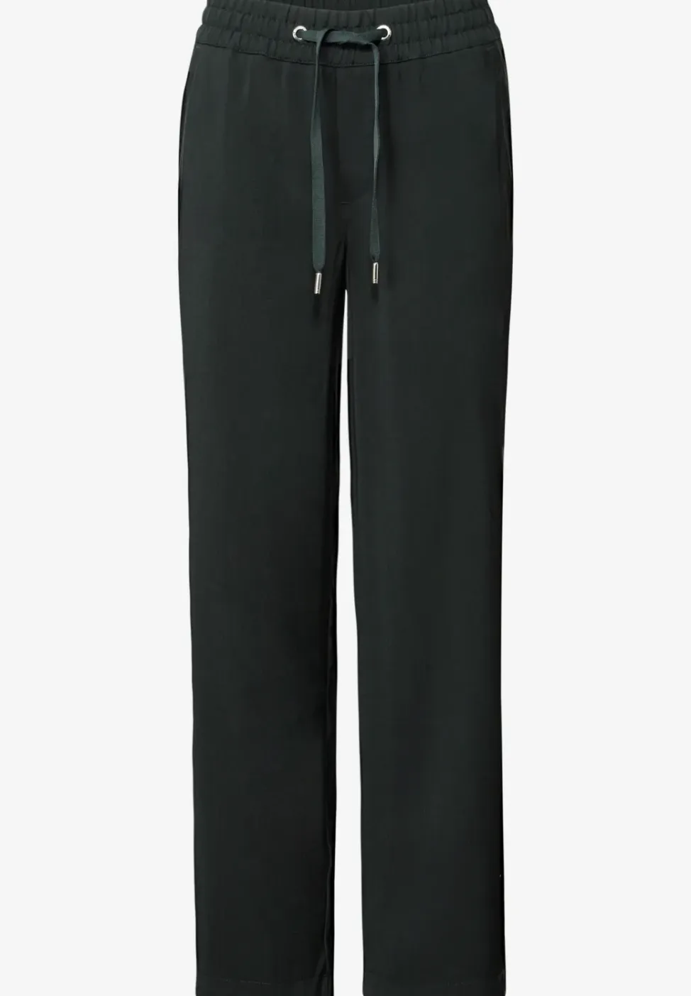 Broek met rechte pijpen in keperstof