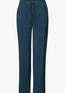 Broek met rechte pijpen in keperstof