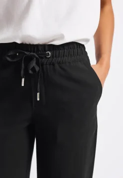 Broek met rechte pijpen in keperstof
