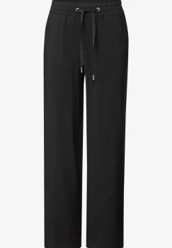 Broek met rechte pijpen in keperstof