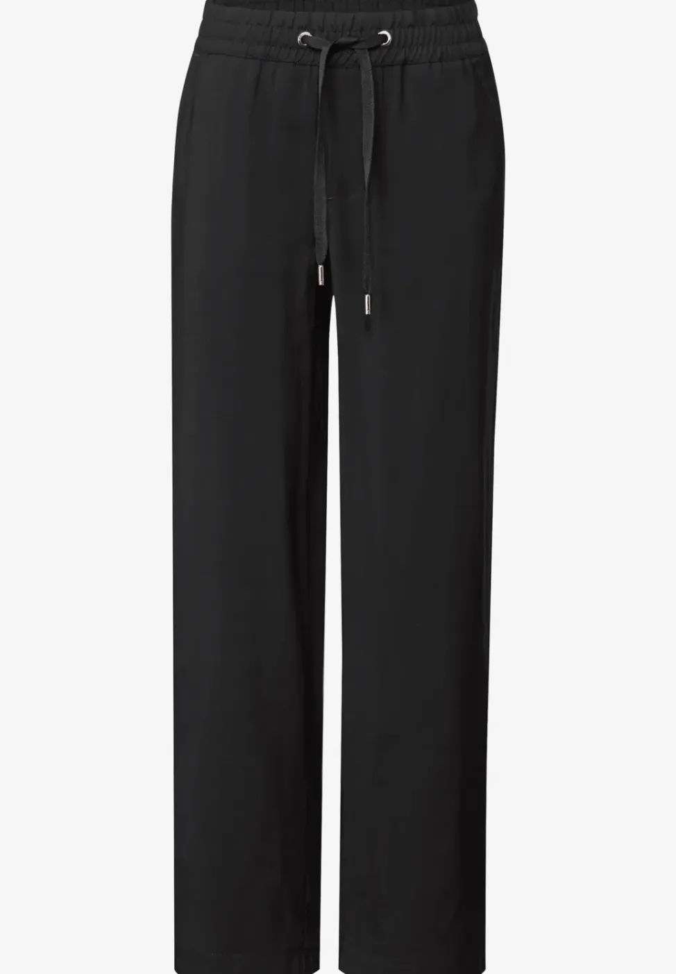 Broek met rechte pijpen in keperstof