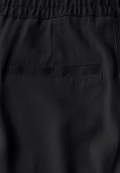 Broek met rechte pijpen in keperstof