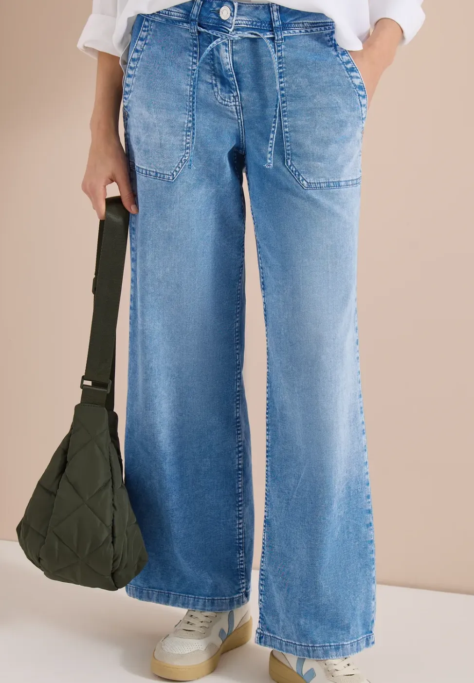 Broek met wijde pijpen en Loose Fit