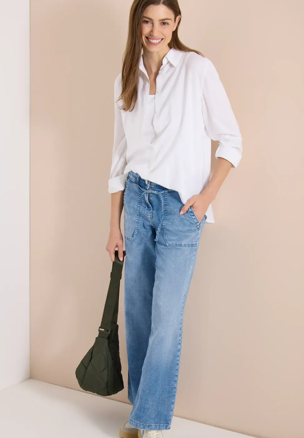 Broek met wijde pijpen en Loose Fit