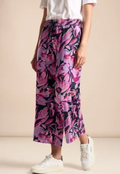 Broek met wijde pijpen en print